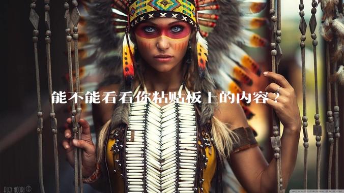 能不能看看你粘贴板上的内容?